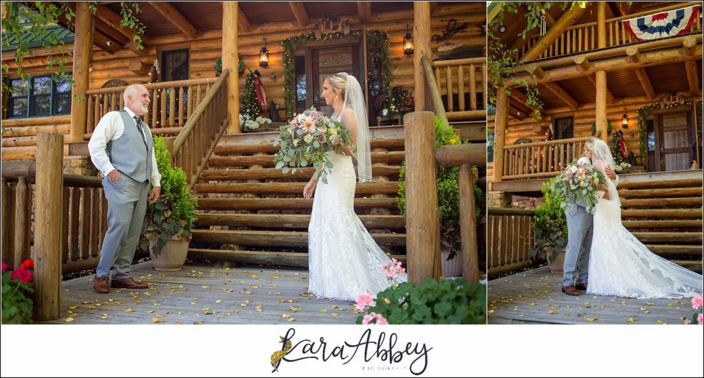 Summer Wedding Celebration at The Gathering Place at Darlington Lake - First Look with Father of the Bride