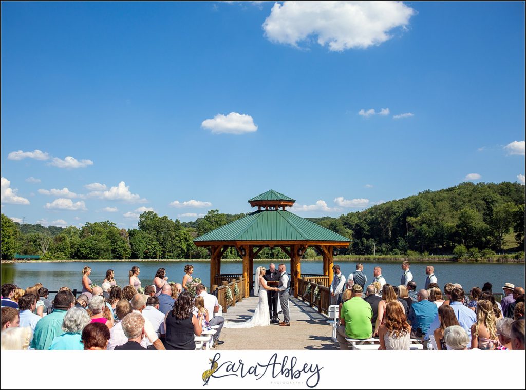 Summer Wedding Celebration at The Gathering Place at Darlington Lake - Outdoor Ceremony on the Lake