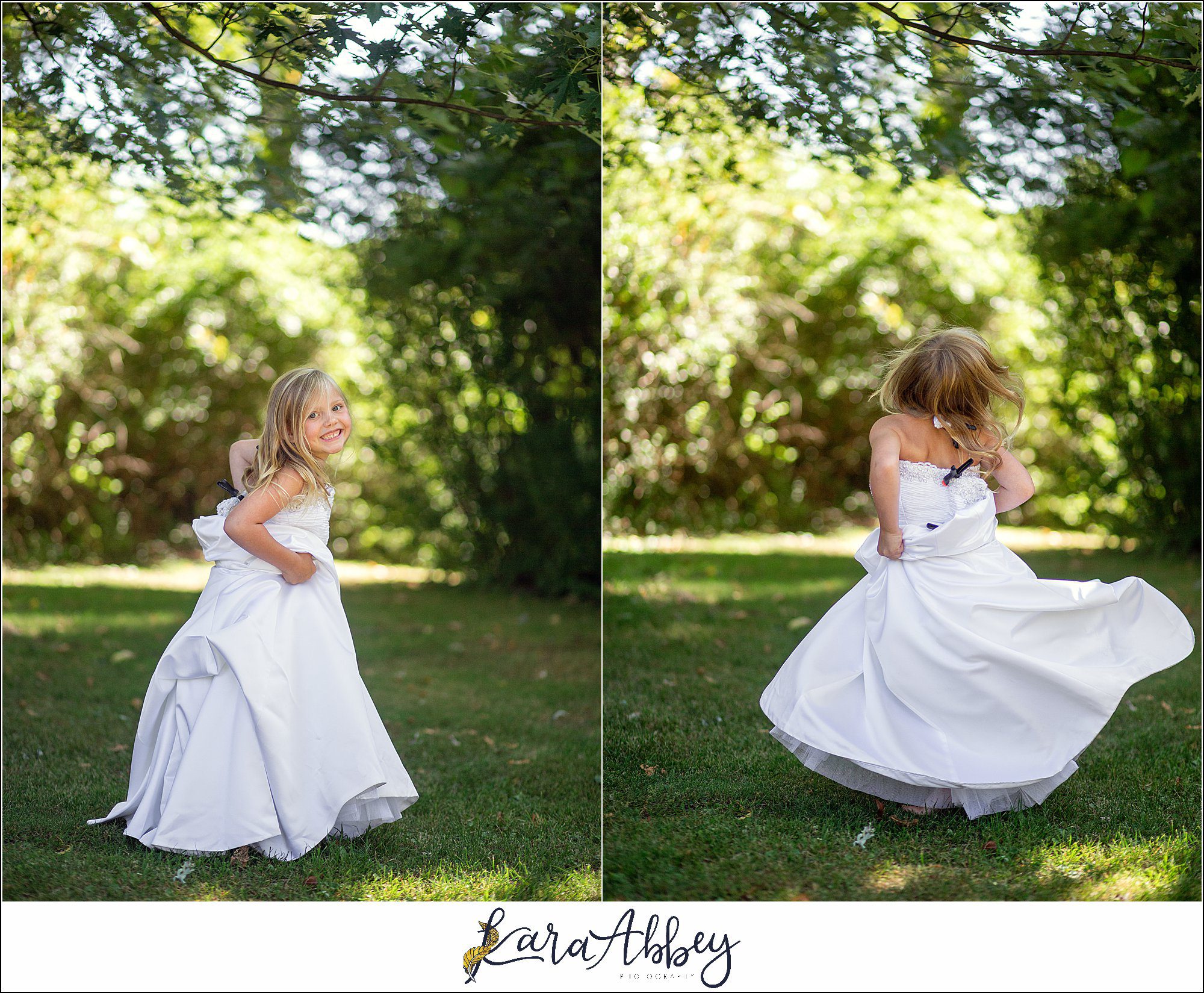 5 Year Old Portraits Dressing Up In Moms Wedding Dress in Irwin PA