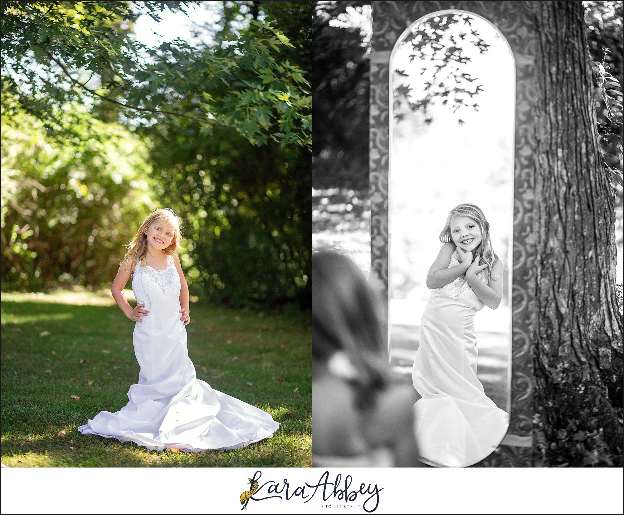 5 Year Old Portraits Dressing Up In Moms Wedding Dress in Irwin PA