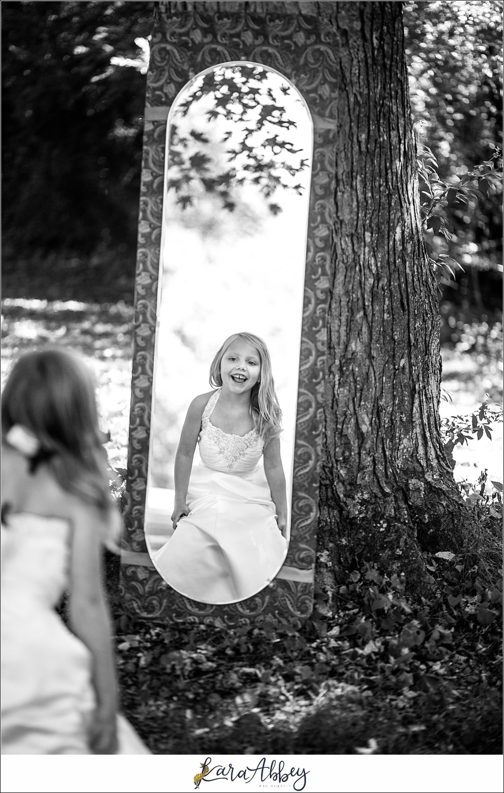 5 Year Old Portraits Dressing Up In Moms Wedding Dress in Irwin PA