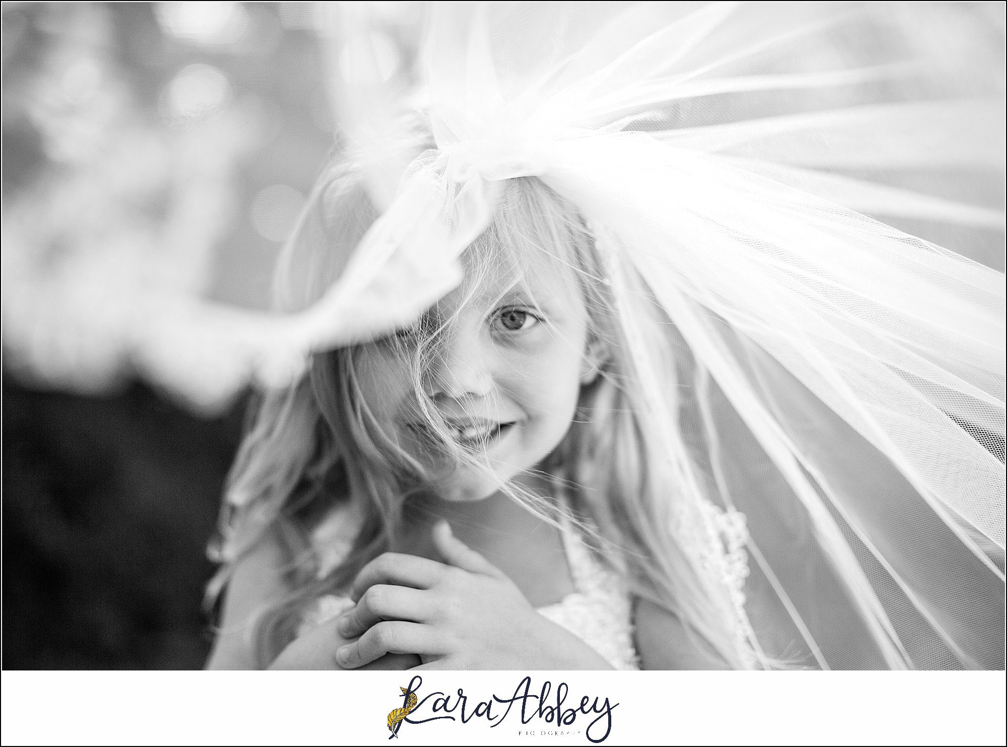 5 Year Old Portraits Dressing Up In Moms Wedding Dress in Irwin PA