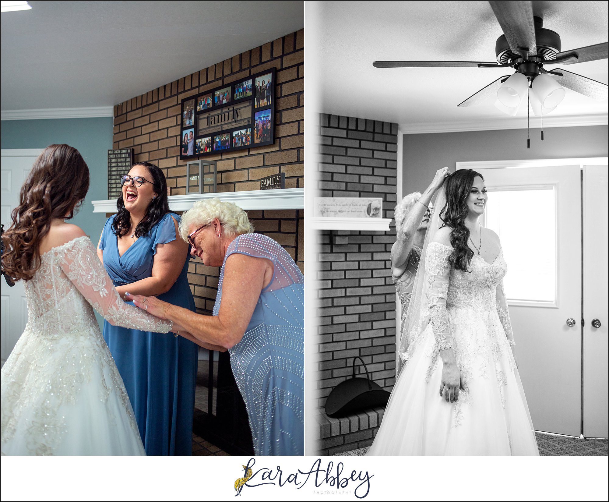 Dusty Blue Summer Wedding in Verona, PA - Bride Getting Ready at Home