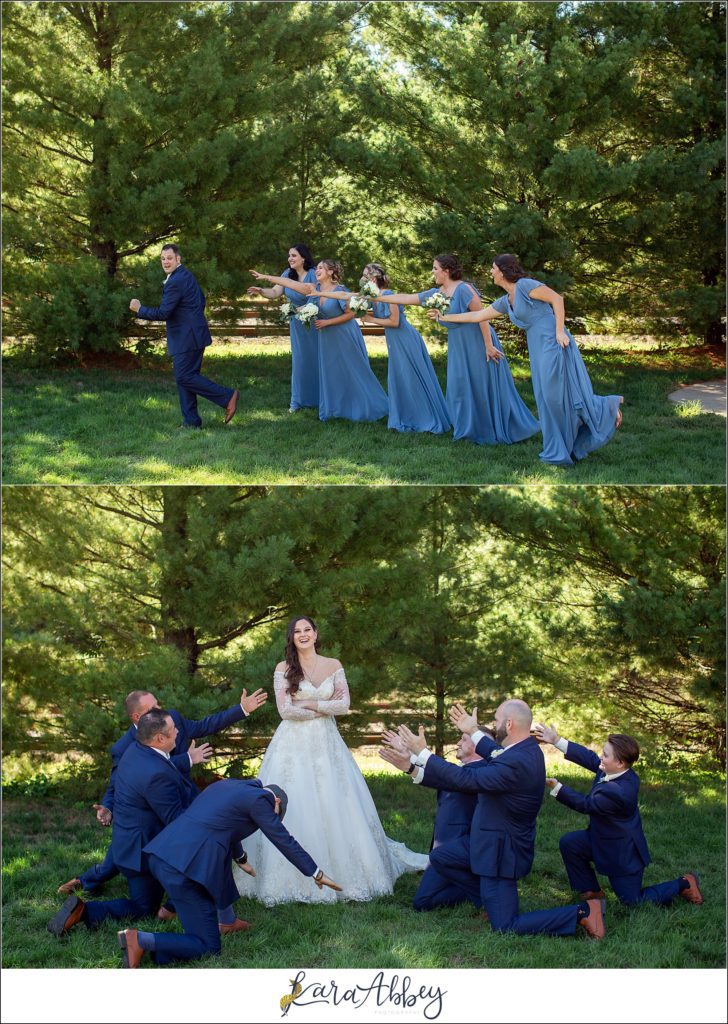 Dusty Blue Summer Wedding Portraits in Verona, PA