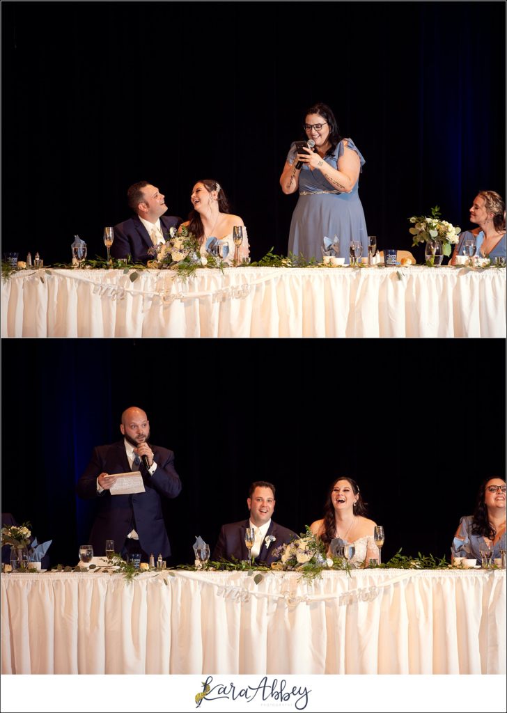 Dusty Blue Summer Wedding Reception at the Pittsburgh Shrine Center in Cheswick, PA - Speeches & Toasts
