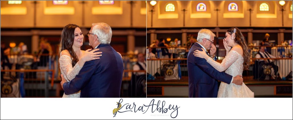 Dusty Blue Summer Wedding Reception at the Pittsburgh Shrine Center in Cheswick, PA