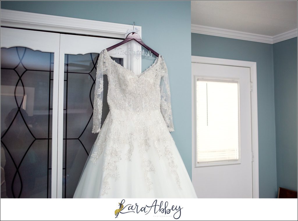Dusty Blue Summer Wedding in Verona, PA - Bride Getting Ready at Home