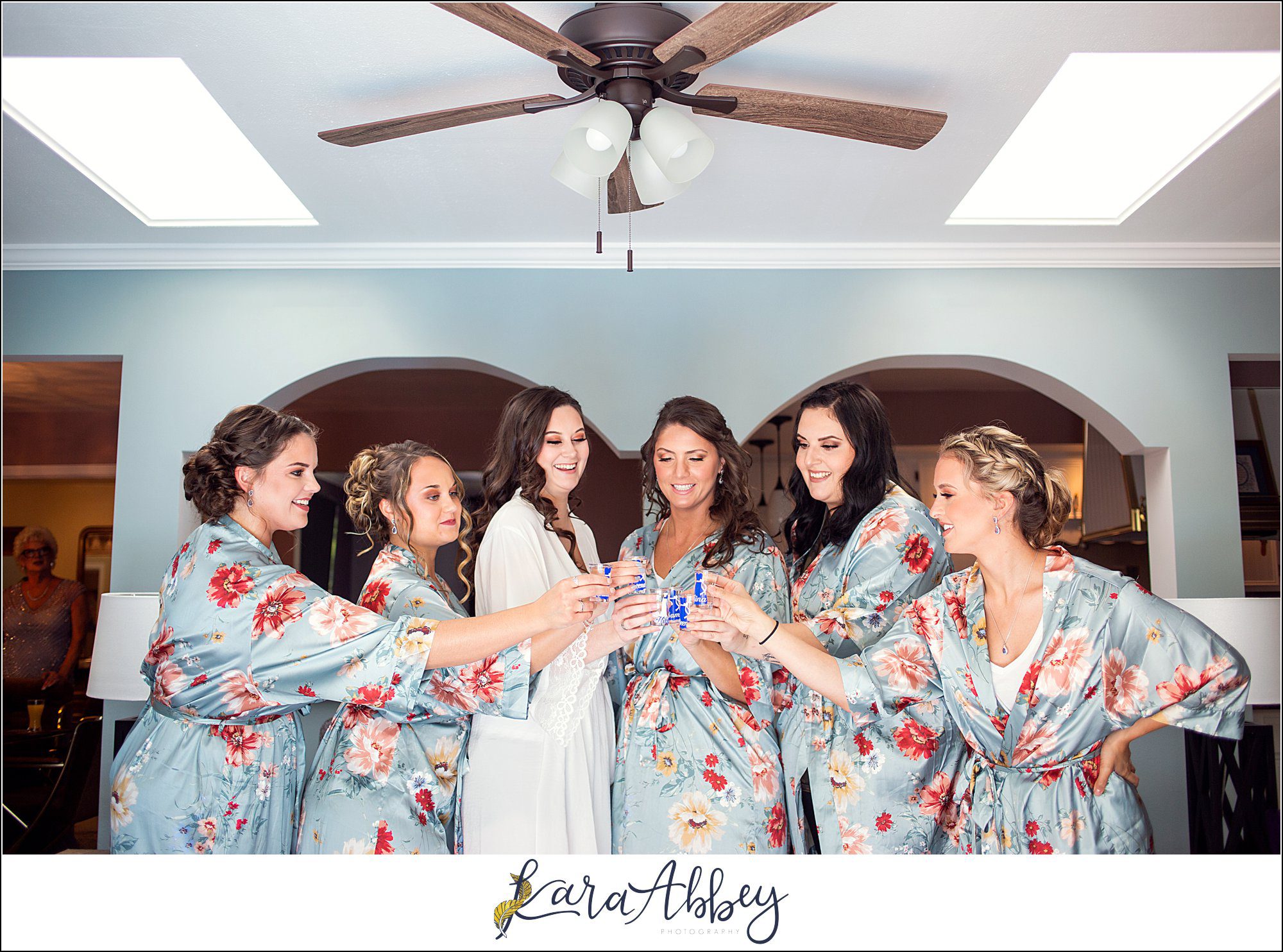 Dusty Blue Summer Wedding in Verona, PA - Bride Getting Ready at Home