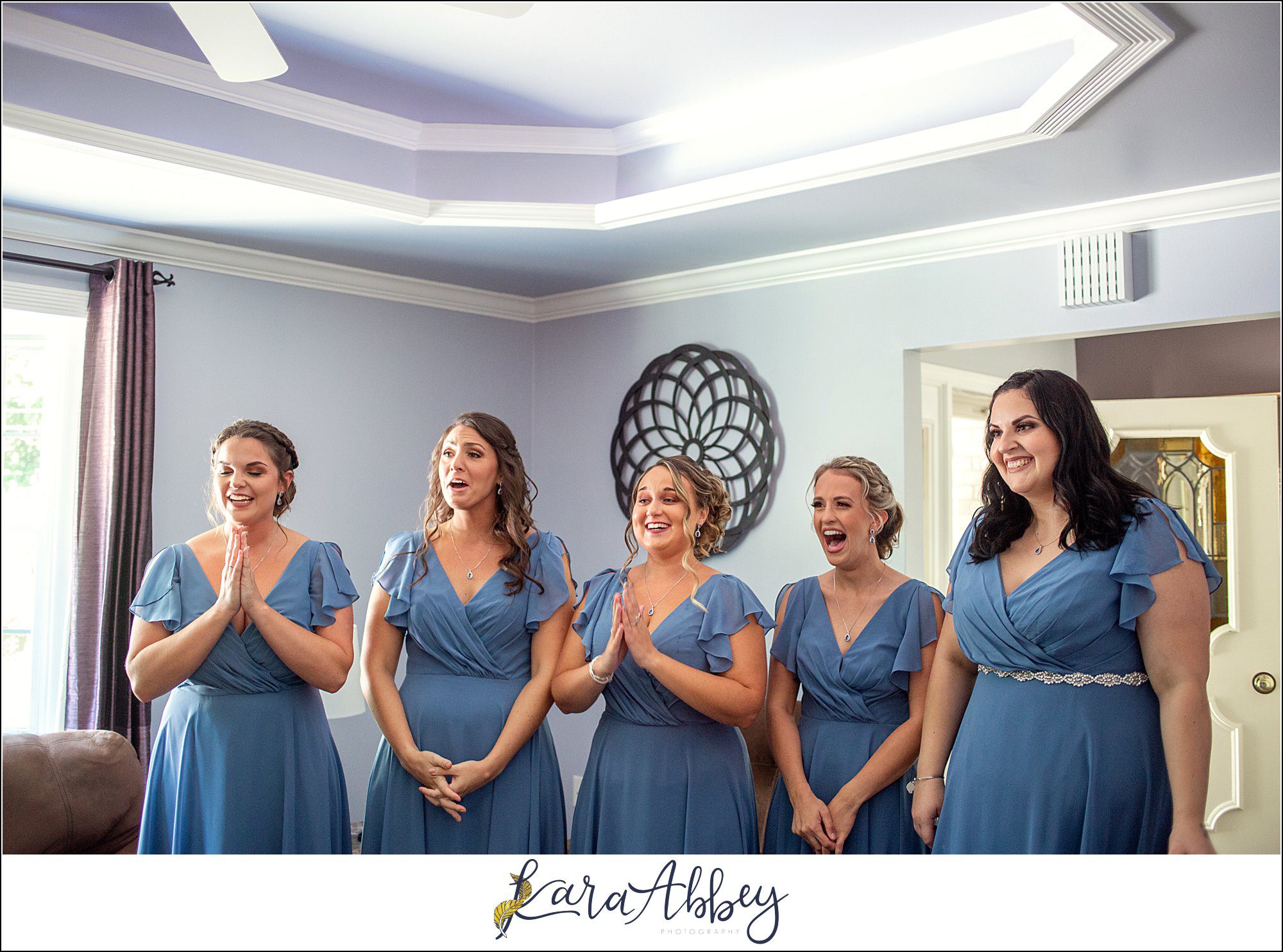 Dusty Blue Summer Wedding in Verona, PA - Bride Getting Ready at Home
