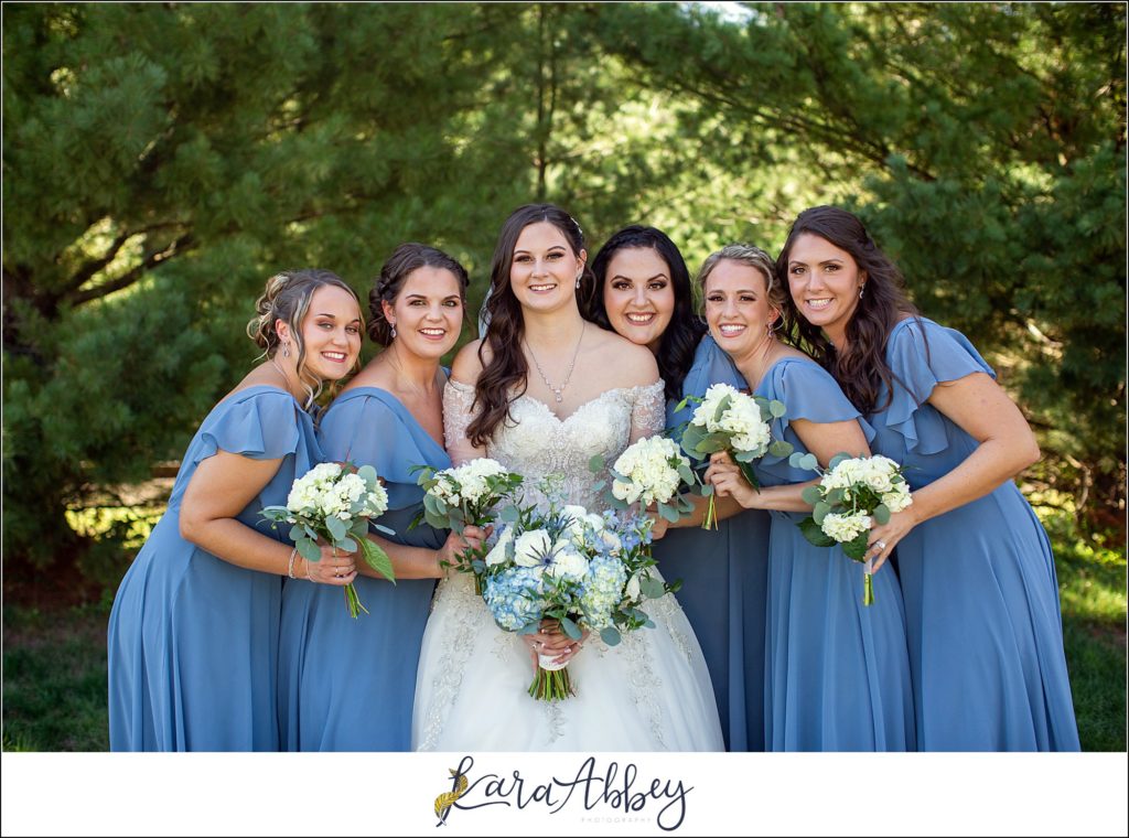 Dusty Blue Summer Wedding Portraits in Verona, PA