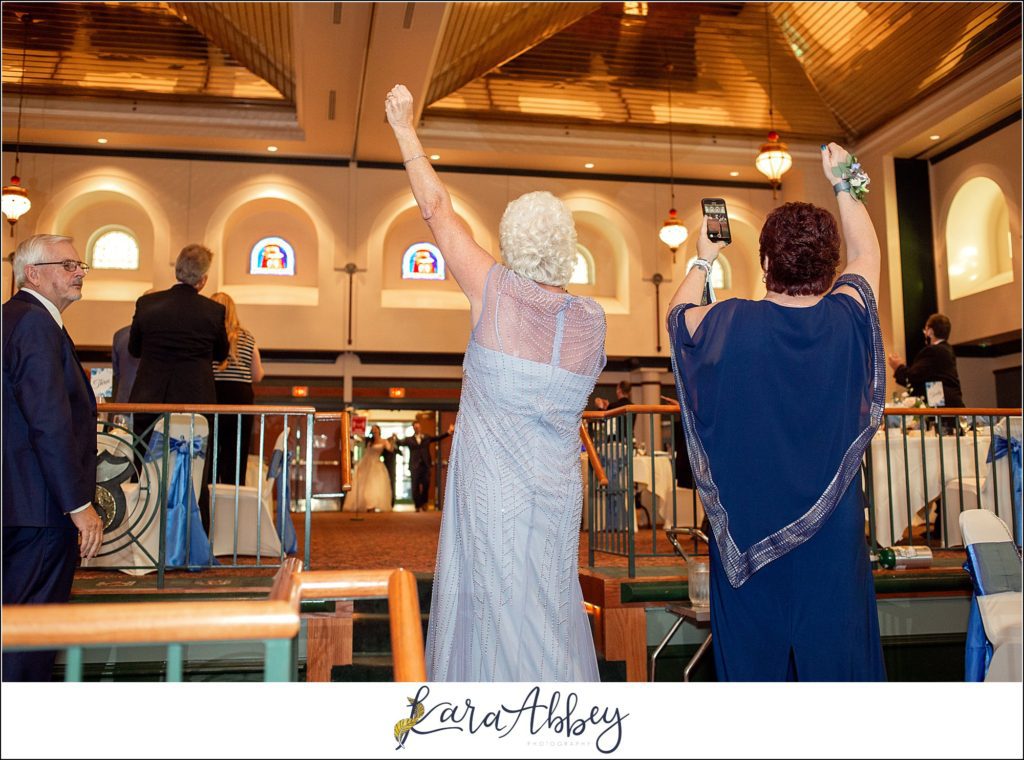 Dusty Blue Summer Wedding Reception at the Pittsburgh Shrine Center in Cheswick, PA - Grand Introductions as Husband & Wife