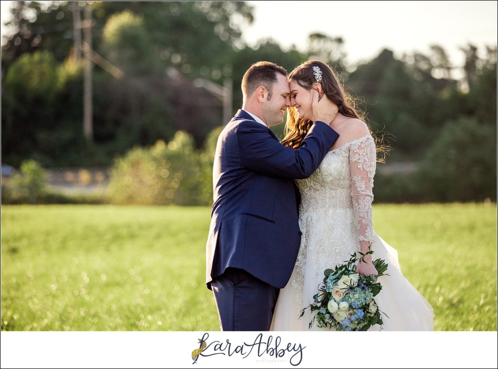 Dusty Blue Summer Wedding Reception at the Pittsburgh Shrine Center in Cheswick, PA