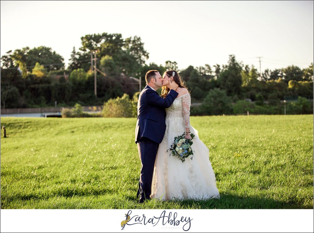 Dusty Blue Summer Wedding Reception at the Pittsburgh Shrine Center in Cheswick, PA