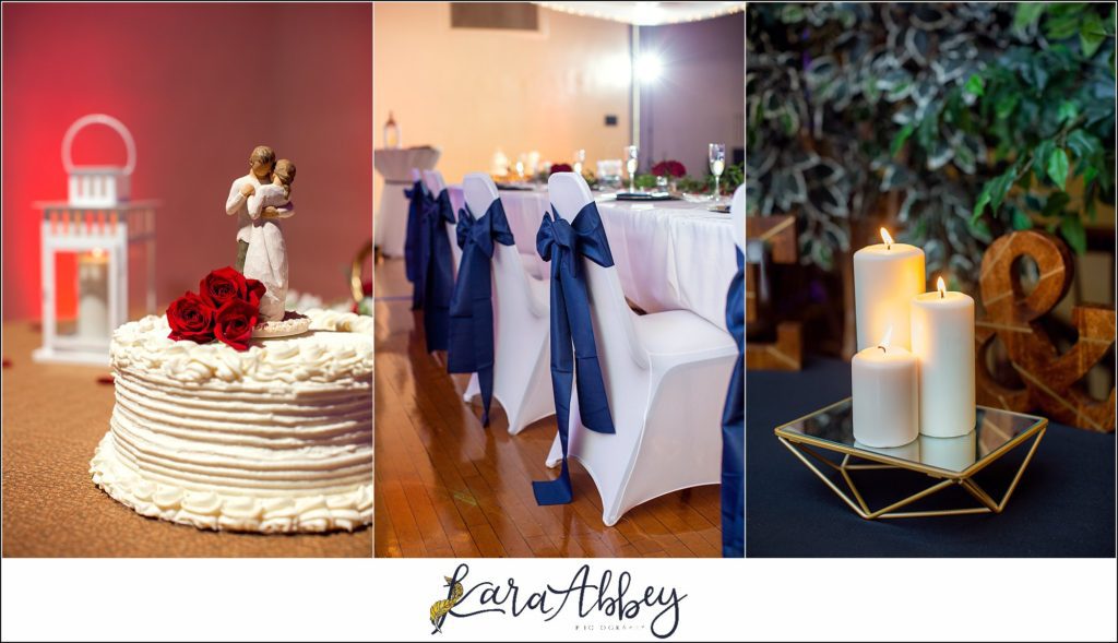 Burgundy & Navy Fall Wedding in Johnstown, PA - Reception at The Johnstown Masonic Temple