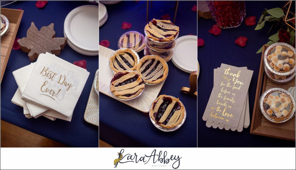 Burgundy & Navy Fall Wedding in Johnstown, PA - Reception at The Johnstown Masonic Temple
