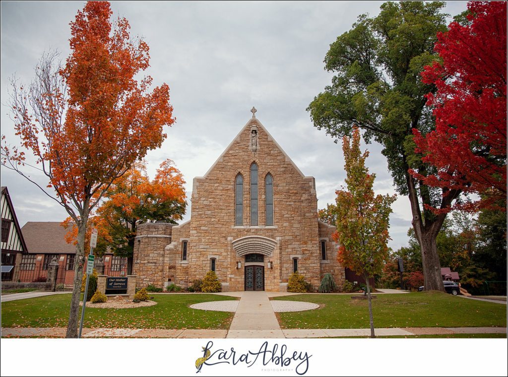Burgundy & Navy Fall Wedding in Johnstown, PA - Ceremony at Our Mother of Sorrows