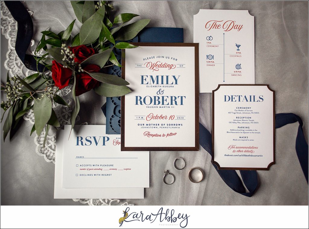 Burgundy & Navy Fall Wedding in Johnstown, PA