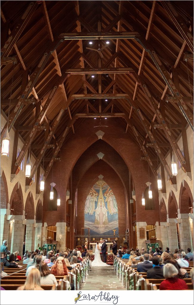 Burgundy & Navy Fall Wedding in Johnstown, PA - Ceremony at Our Mother of Sorrows