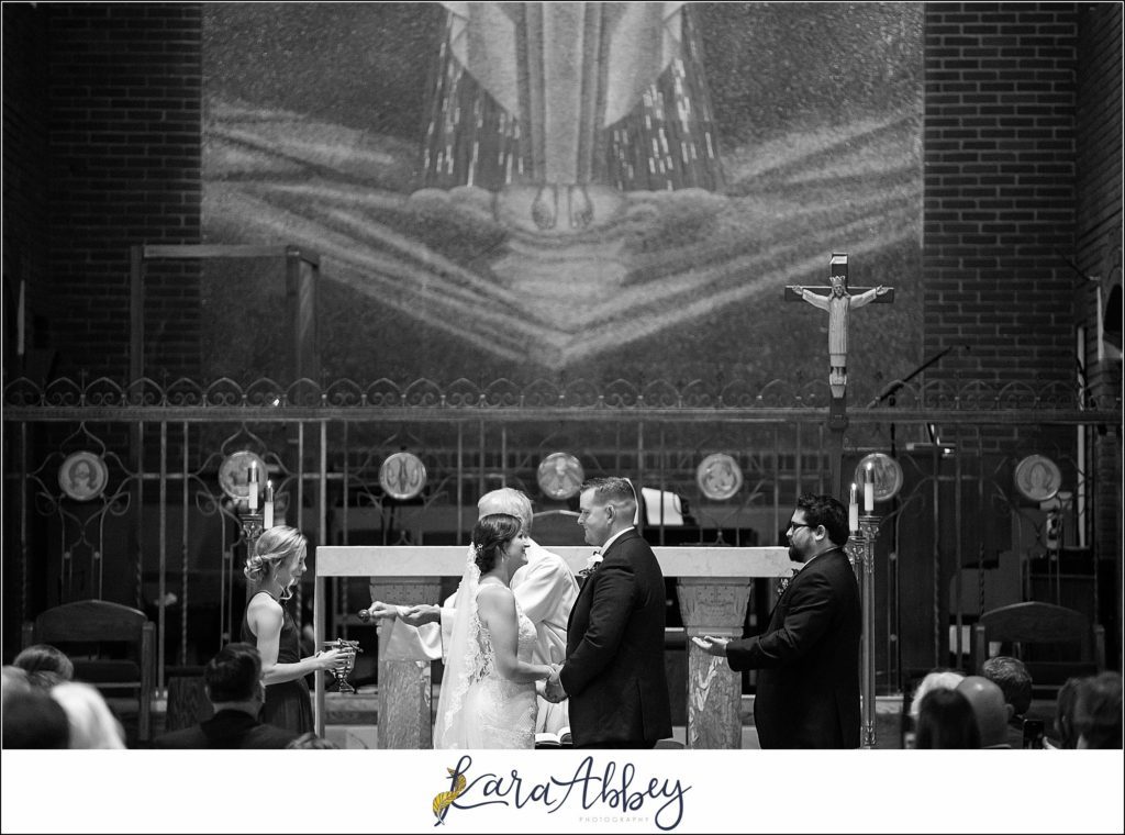 Burgundy & Navy Fall Wedding in Johnstown, PA - Ceremony at Our Mother of Sorrows