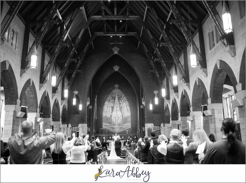 Burgundy & Navy Fall Wedding in Johnstown, PA - Ceremony at Our Mother of Sorrows