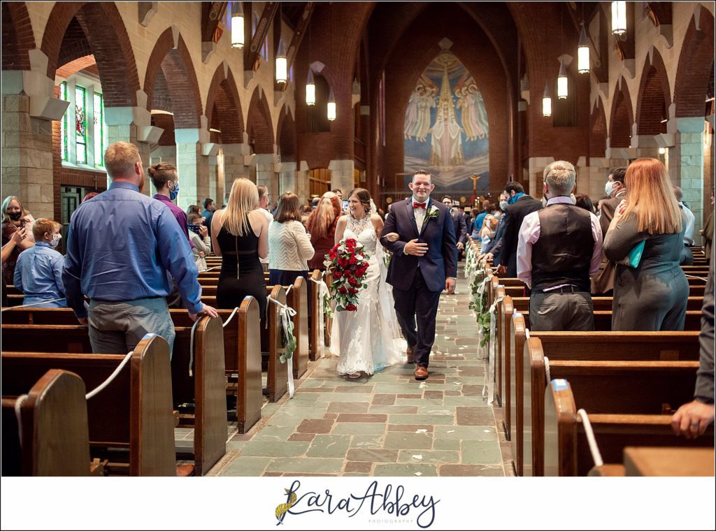Burgundy & Navy Fall Wedding in Johnstown, PA - Ceremony at Our Mother of Sorrows