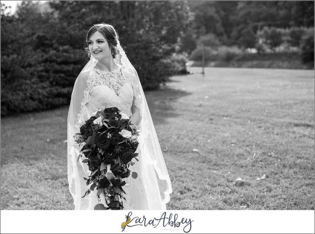 Burgundy & Navy Fall Wedding in Johnstown, PA - Bride & Groom & Bridal Party Portraits at Sandyville Memorial Gardens