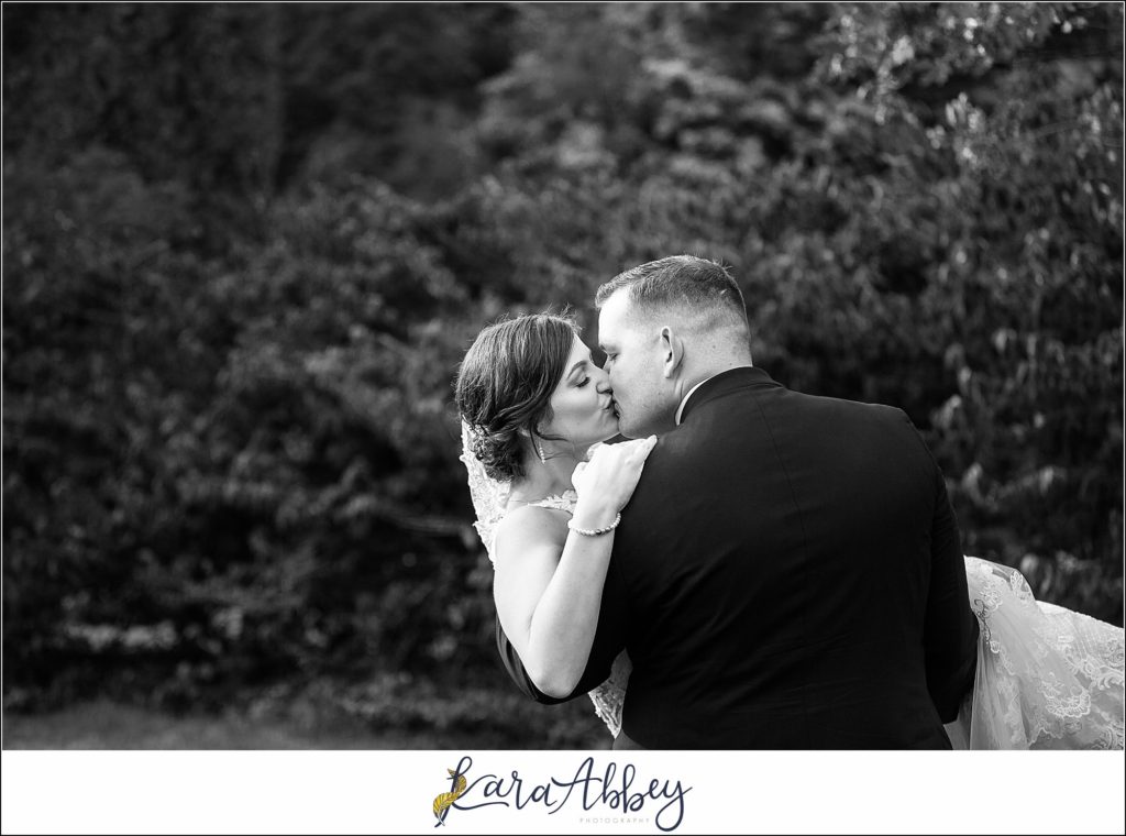 Burgundy & Navy Fall Wedding in Johnstown, PA - Bride & Groom & Bridal Party Portraits at Sandyville Memorial Gardens