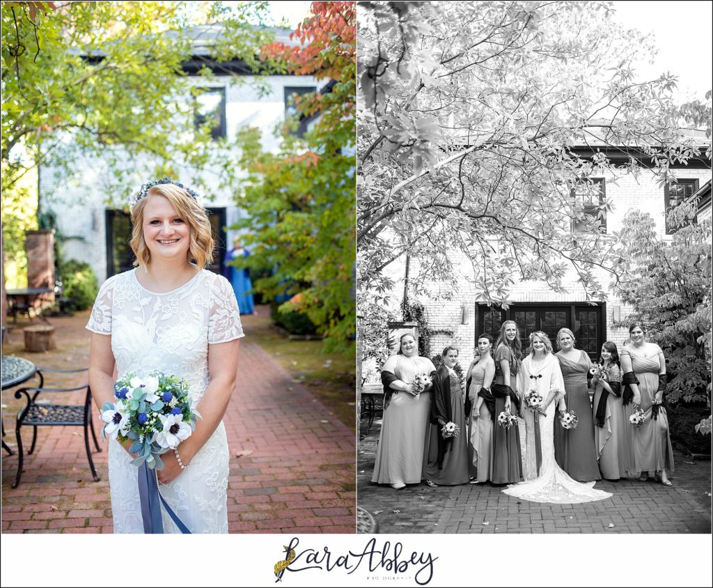 Fall Wedding at Succop Nature Park in Butler, PA Bridal Party Portraits Pre-Ceremony