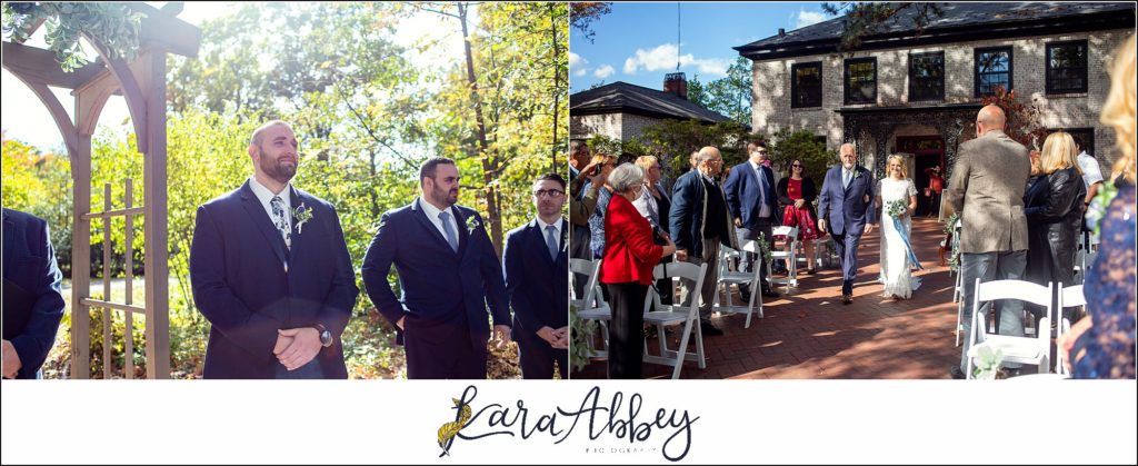 Fall Wedding at Succop Nature Park in Butler, PA Outdoor Ceremony