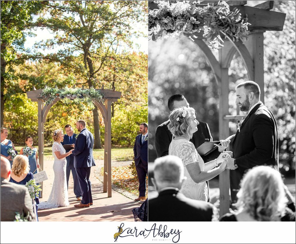Fall Wedding at Succop Nature Park in Butler, PA Outdoor Ceremony