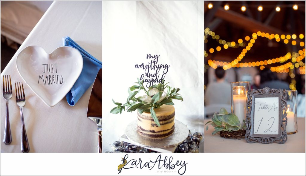 Fall Wedding at Succop Nature Park in Butler, PA Reception Details