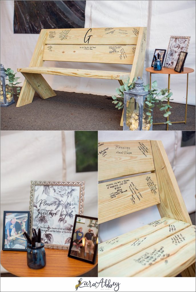 Fall Wedding at Succop Nature Park in Butler, PA Reception Details Unique Guest Book Idea