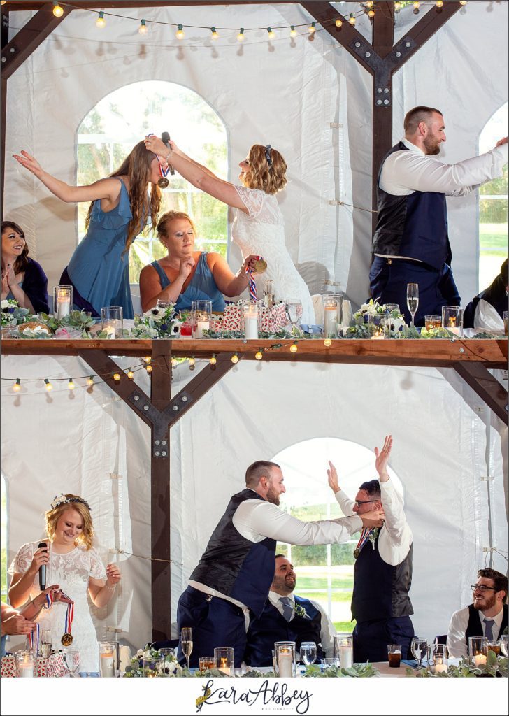 Fall Wedding at Succop Nature Park in Butler, PA Reception Toasts
