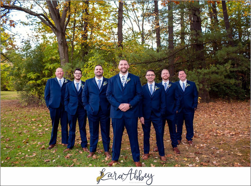 Fall Wedding at Succop Nature Park in Butler, PA Bridal Party Portraits Pre-Ceremony