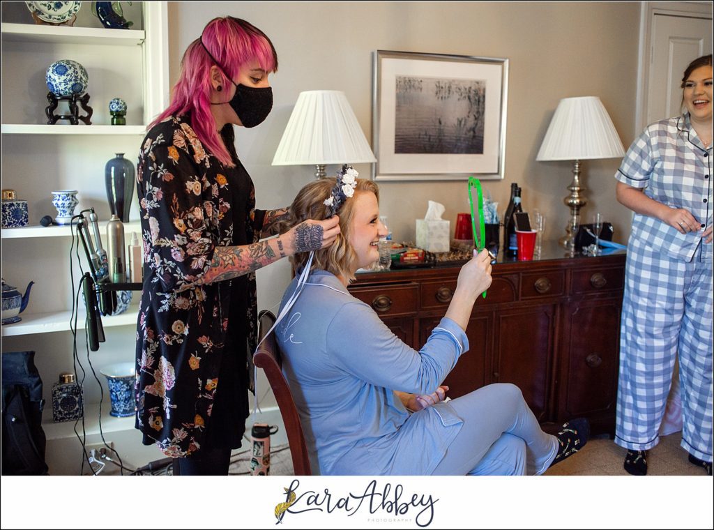 Fall Wedding at Succop Nature Park in Butler, PA Bride Getting Ready