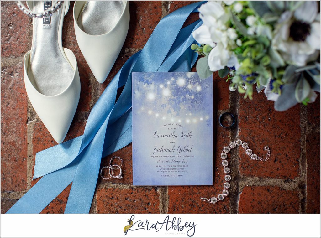 Fall Wedding at Succop Nature Park in Butler, PA Bridal Details