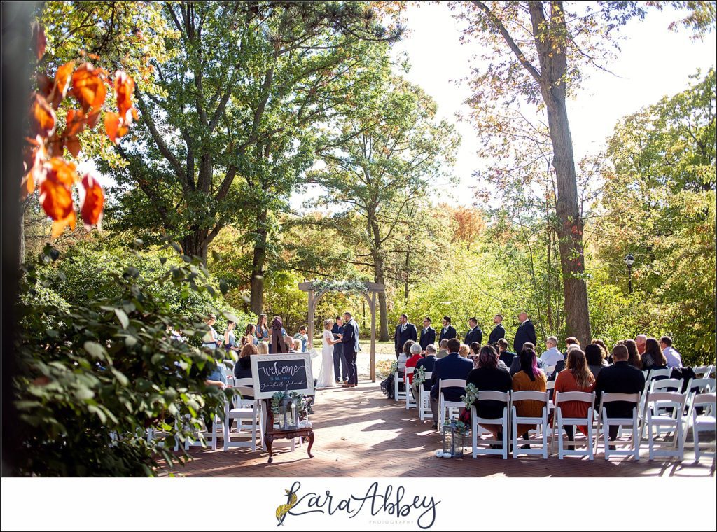 Fall Wedding at Succop Nature Park in Butler, PA Outdoor Ceremony