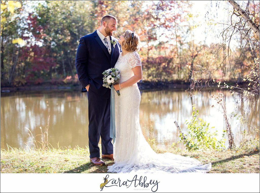 Fall Wedding at Succop Nature Park in Butler, PA Bride & Groom Portraits Post-Ceremony