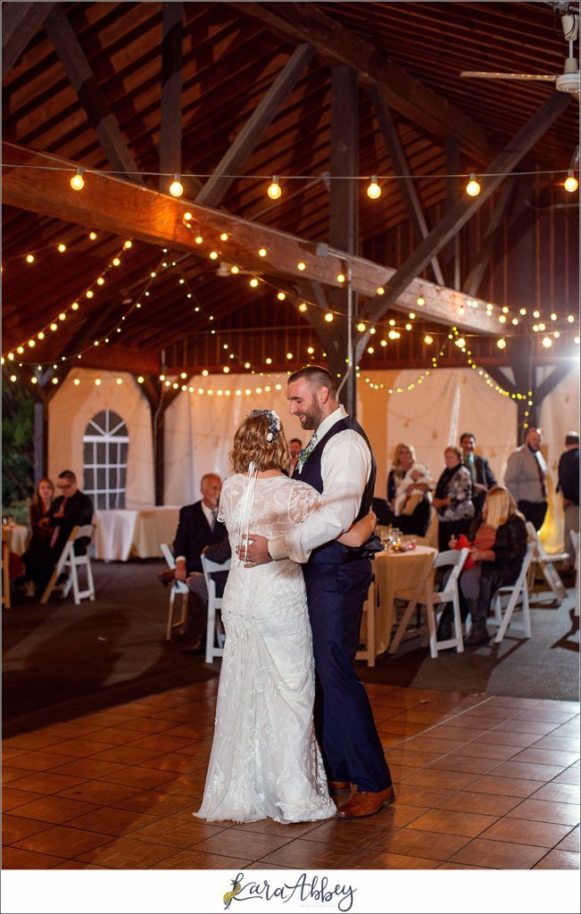 Fall Wedding at Succop Nature Park in Butler, PA Reception First Dance