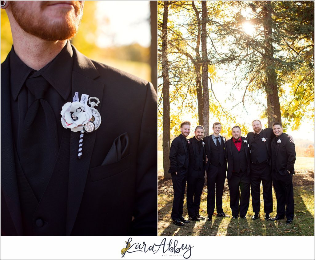 Disney-Themed Fall Wedding at Celebrations Bar Banquet and Grill in Imperial PA Golden Hour Bridal Party Portraits