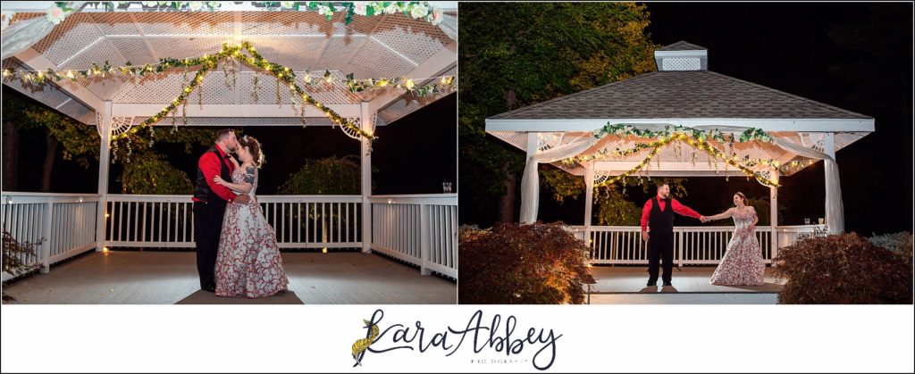 Disney-Themed Fall Wedding at Celebrations Bar Banquet and Grill in Imperial PA Night Portraits of the Bride & Groom