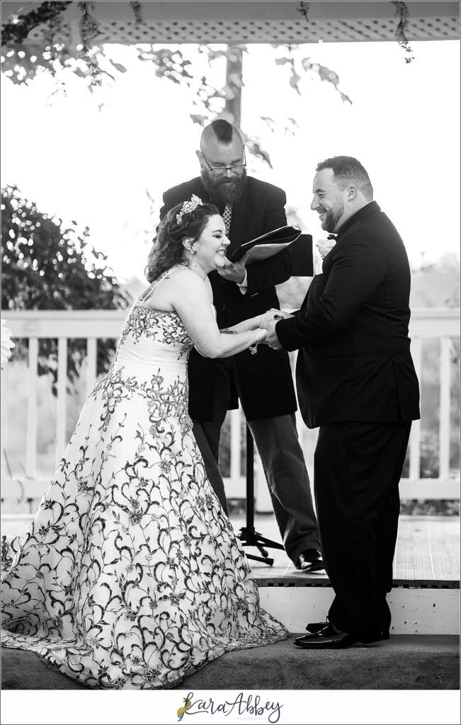 Disney-Themed Fall Wedding at Celebrations Bar Banquet and Grill in Imperial PA Golden Hour Outdoor Wedding Ceremony
