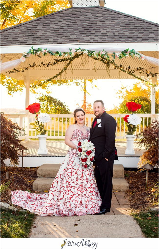 Disney-Themed Fall Wedding at Celebrations Bar Banquet and Grill in Imperial PA Golden Hour Bride & Groom Portraits