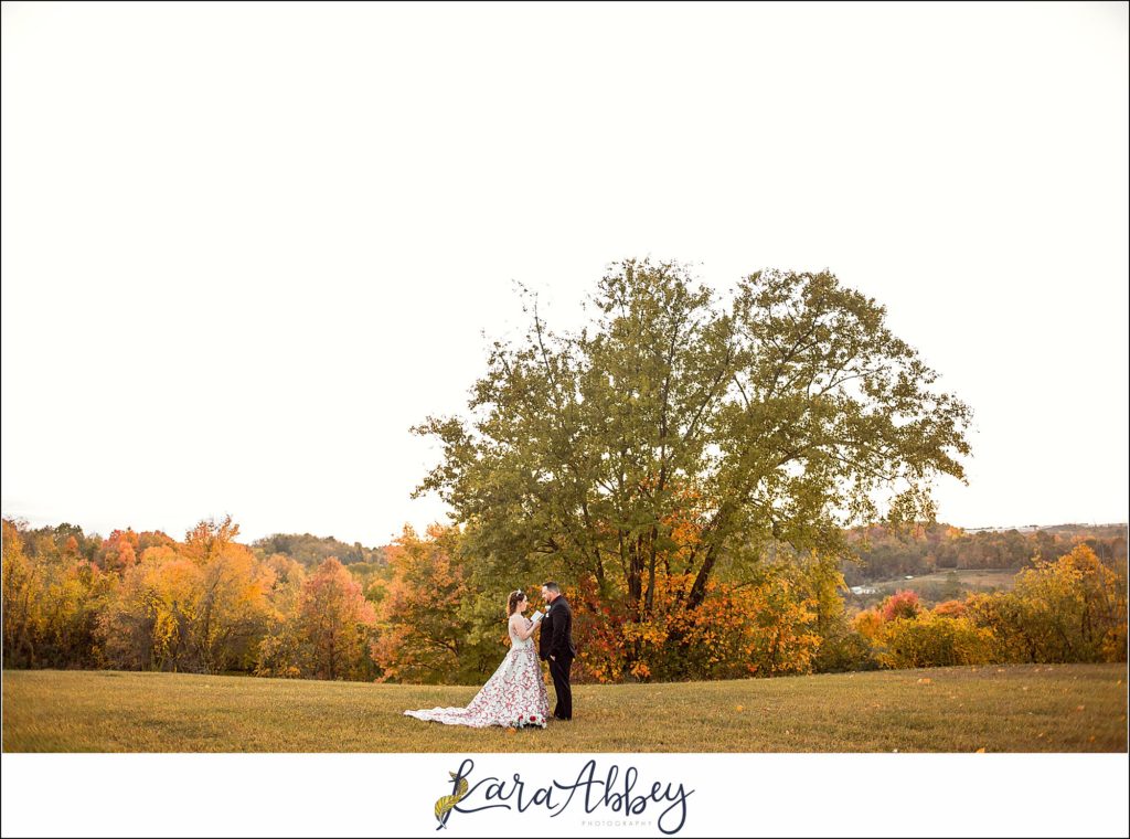 Disney-Themed Fall Wedding at Celebrations Bar Banquet and Grill in Imperial PA Golden Hour Bride & Groom Personalized Private Vows