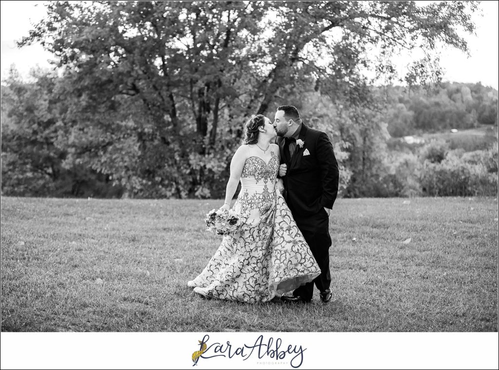 Disney-Themed Fall Wedding at Celebrations Bar Banquet and Grill in Imperial PA Golden Hour Bride & Groom Portraits