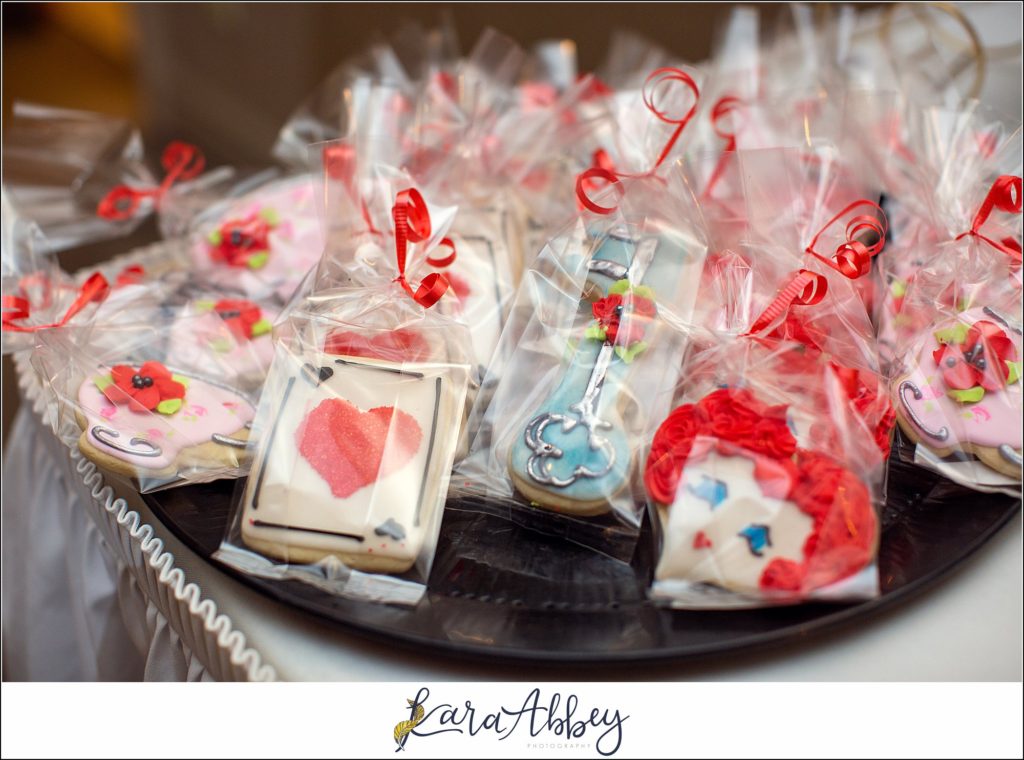 Disney-Themed Fall Wedding at Celebrations Bar Banquet and Grill in Imperial PA Reception Details Alice in Wonderland Cookies