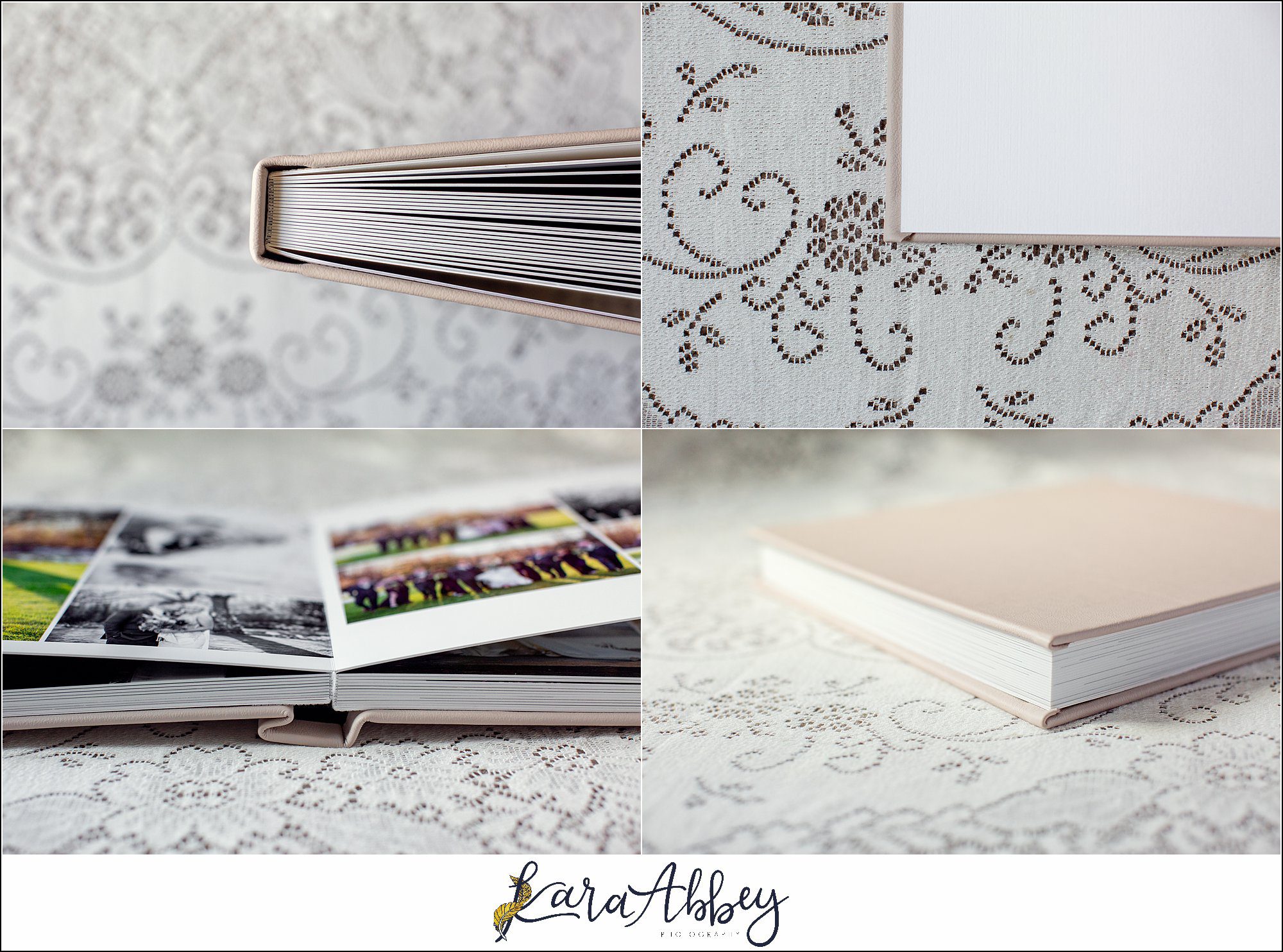 Leather Blush Album Wedding Heirloom by Irwin PA Photographer