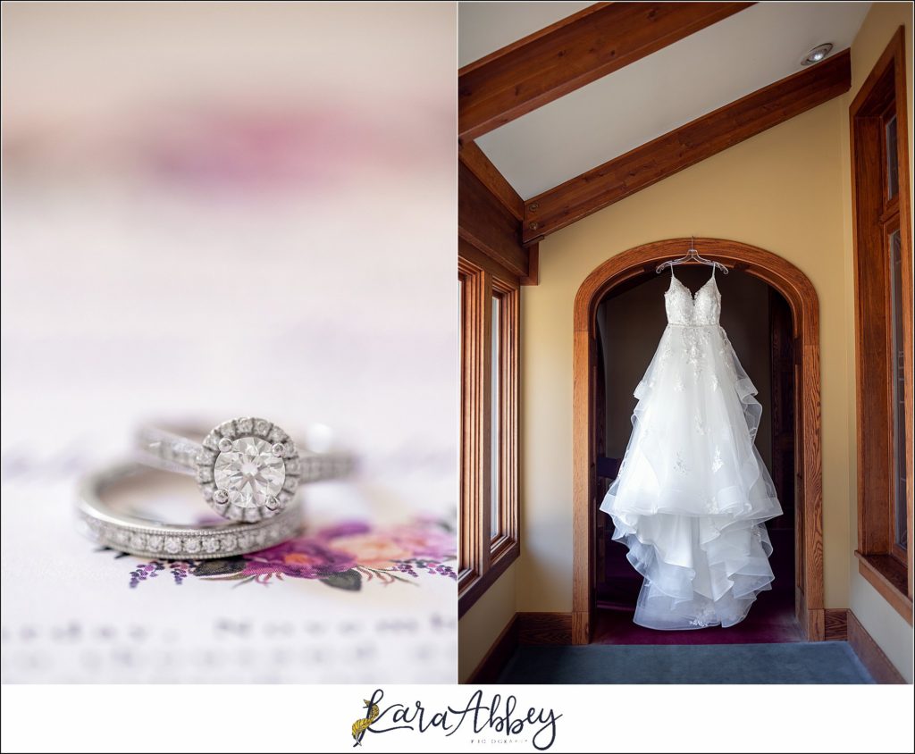 Elegant Purple Fall Wedding Ceremony at St. Bonaventure Parish Church in Glenshaw, PA - Bridal Details
