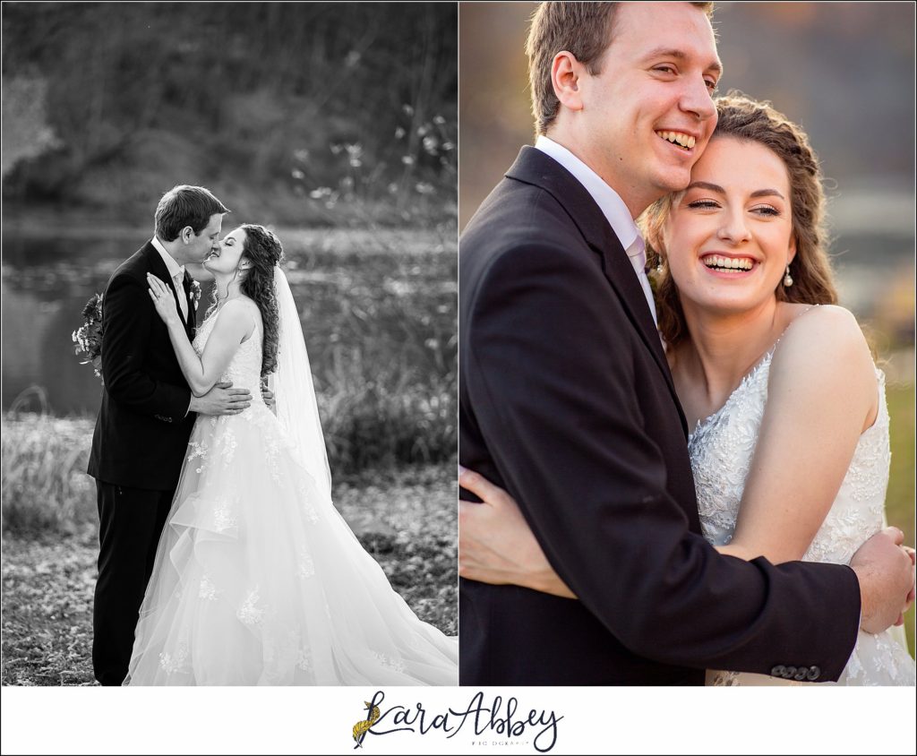 Elegant Purple Fall Wedding Portraits at North Park in Allison Park, PA