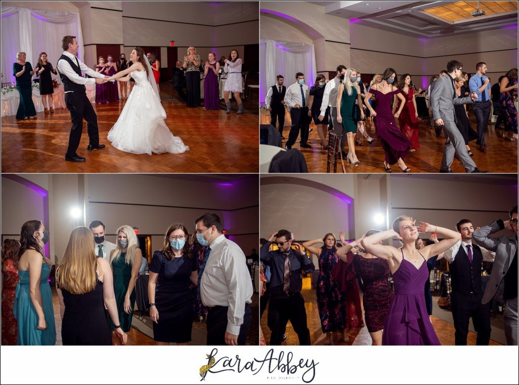 Elegant Purple Fall Wedding Reception at The Holy Trinity Center in Pittsburgh, PA - Open Dancing